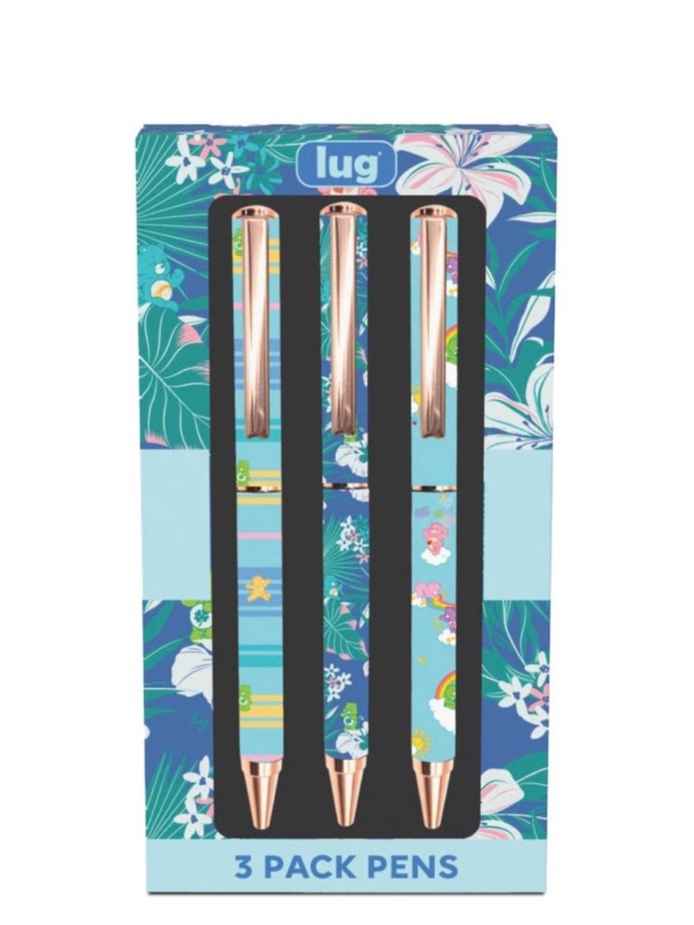 lug 3-Pack CareBears Floral Pens. New In Box